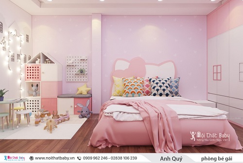 Những mẫu giường ngủ Hello Kitty đẹp sống động